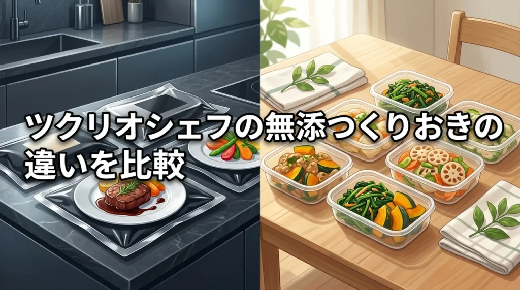 ツクリオとシェフの無添つくりおきの違いは？添加物や料金で迷うママへ選び方を伝授