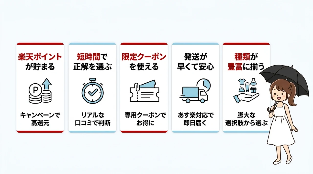 楽天で完全遮光日傘を買うメリット